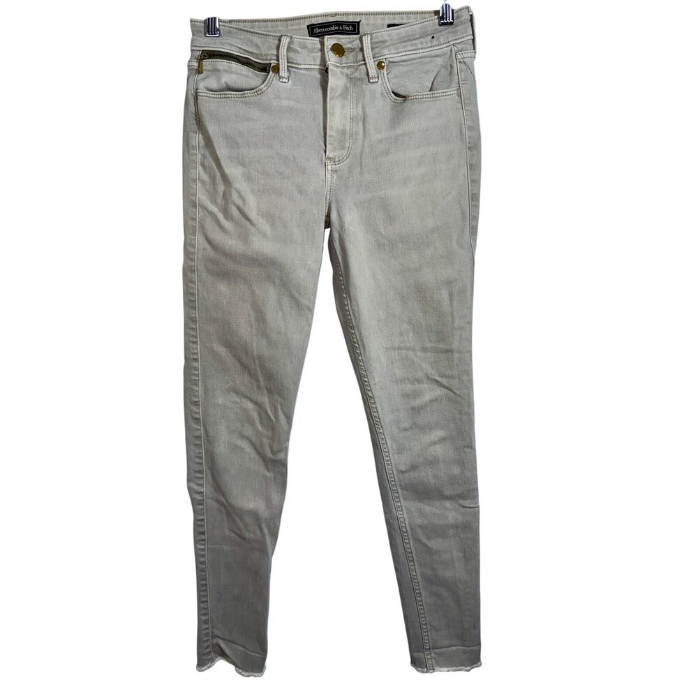 Abercrombie & Fitch Signature Collection Super Skinny Jeans Gray Jeans Size 26 2